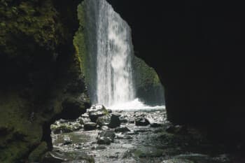 The Nauthúsagil Canyon and Waterfall